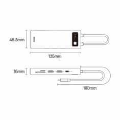 BASEUS priklopna postaja USB 3.2 TipC 9v1 4K siva WKWG060013