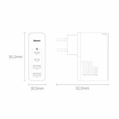 BASEUS polnilec 100W USB 2xTipC 2xTipA GaN2 ProQC PD črn CCGAN2P-L01