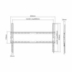 S-box stenski nosilec za TV PLB-2264F-2 črn