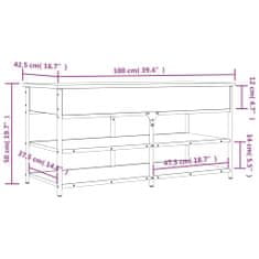 Vidaxl Klop za čevlje dimljen hrast 100x42,5x50 cm inženirski les