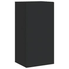 Vidaxl 3 Piece TV Wall Cabinets with LED Lights Black