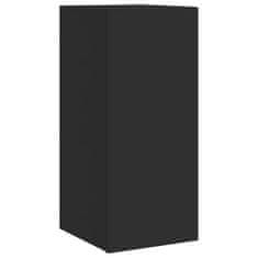 Vidaxl 3 Piece TV Wall Cabinets with LED Lights Black