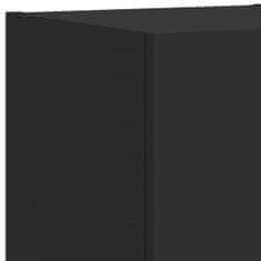 Vidaxl 3 Piece TV Wall Cabinets with LED Lights Black