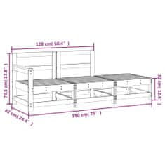 Vidaxl Vrtna sedežna garnitura 3-delna impregnirana borovina