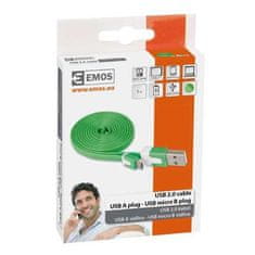 Ostatní Emos SM7001G USB 2.0 A/M - micro B/M, 1 m, zelena