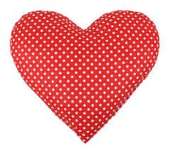 HEART - 42x48 cm - rdeča pika, bela