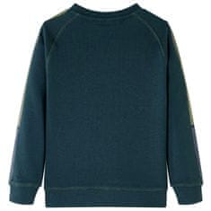 Vidaxl Otroški pulover zelena barva mahu 104
