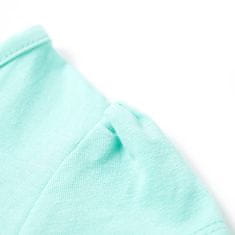Vidaxl Otroška majica s kratkimi rokavi svetlo mint 104