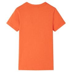 Vidaxl Otroška majica s kratkimi rokavi živo oranžna 92