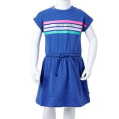 Vidaxl Otroška obleka z vrvico kobaltno modra 116