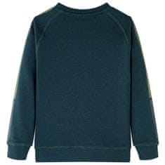 Vidaxl Otroški pulover zelena barva mahu 128