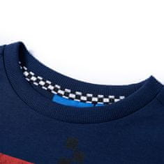 Vidaxl Otroška majica z dolgimi rokavi mornarska 116