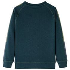 Vidaxl Otroški pulover zelena barva mahu 140