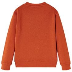 Vidaxl Otroški pulover svetlo rjast 116