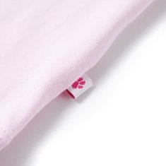 Vidaxl Otroška majica s kratkimi rokavi nežno roza 116