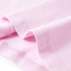 Vidaxl Otroška majica s kratkimi rokavi nežno roza 116