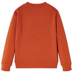 Vidaxl Otroški pulover svetlo rjast 92