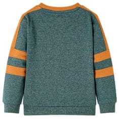 Vidaxl Otroški pulover temno zelena melange 104