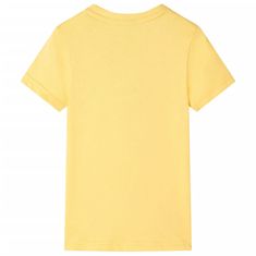 Vidaxl Otroška majica s kratkimi rokavi svetlo oker 92