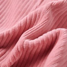 Vidaxl Otroška obleka rebrasti žamet svetlo roza 140