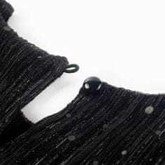 Vidaxl Otroška obleka z dolgimi rokavi črna 116