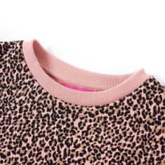 Vidaxl Otroška obleka srednje roza 116