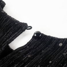 Vidaxl Otroška obleka z dolgimi rokavi črna 104