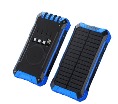 BOT  Solarna banka SP5 1 panel 30000mAh s kabli, modra