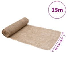 Vidaxl Rola iz jute 0,5x15 m 100 % juta 200 g/m²