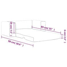 Vidaxl Raztegljiv otroški kavč dvosed svetlo siv mehak pliš