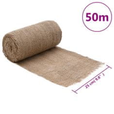 Vidaxl Rola iz jute 0,25x50 m 100 % juta 200 g/m²