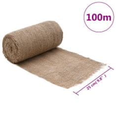 Vidaxl Rola iz jute 0,25x100 m 100 % juta 200 g/m²