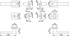 Hoppe Toulon rozeta 1737/843KV/843KVS F9 WC, aluminij