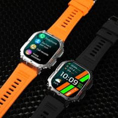 Smart Plus K61 PRO 1,96-palčni zaslon AMOLED Smart Watch - Bluetooth predvajanje glasbe, kompas, šport na prostem, funkcija govorjenja - 380 mAh velika baterija Orange