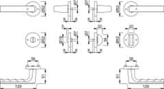 Hoppe Hamburg 1700/42KV/42KVS F9 WC garnitura z rozeto, aluminij