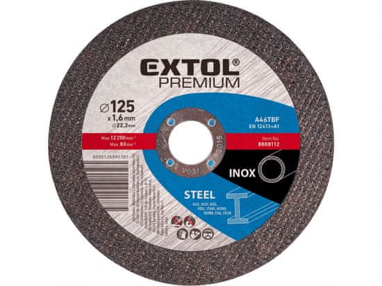 Extol Premium Rezalna plošča za jeklo/nerjaveče jeklo, O 150x1,6x22,2mm