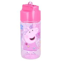 Stor Plastenka z izvlečno slamico PEPPA PIG, prozorna, Tritan, 430ml, 13936