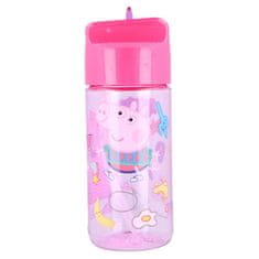 Stor Plastenka z izvlečno slamico PEPPA PIG, prozorna, Tritan, 430ml, 13936