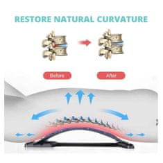 Pripomoček za raztezanje hrbta in masažo, orodje za raztezanje hrbtenice poskbri za lajšanje napetosti v hrbtu, boljšo držo in prekrvavitev, različni nivoji ukrivljenosti, BackStretch