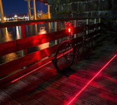 Netscroll Inovativna laserska luč za kolo, LED sijalka za kolo, kolesarska lučka je vodoodporna, različni načini osvetlitve, enostavna montaža, BikeStar