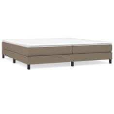 Vidaxl Box spring postelja z vzmetnico taupe 200x200 cm blago