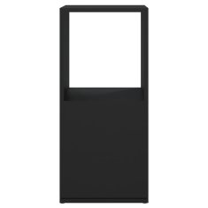 Vidaxl Vrtljiva omarica črna 34,5x34,5x75,5 cm iverna plošča