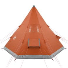 Vidaxl Šotor za kampiranje tipi za 4 osebe oranžen vodoodporen