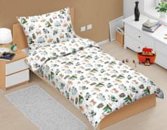 Bombažno posteljno perilo Junior - 140x200, 70x90 cm - Šotorjenje