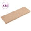 Preproge za stopnice 15 kosov 65x21x4 cm rjave