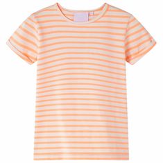 Vidaxl Otroška majica neon oranžna 140