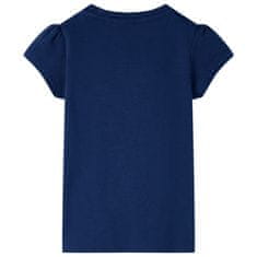 Vidaxl Otroška majica mornarsko modra 104