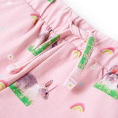 Vidaxl Otroške kratke hlače z vrvico svetlo roza 92