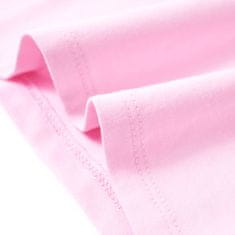 Vidaxl Otroška majica s kratkimi rokavi svetlo roza 140