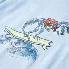 Vidaxl Otroška majica s kratkimi rokavi svetlo modra 128